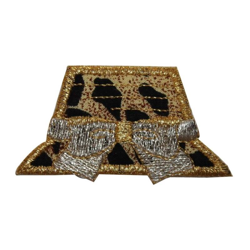 Id 7696 Gold Gepard Print Hut Aufnäher Frau Mode Gesticktes Aufbügler Applikation von YourPatchStore