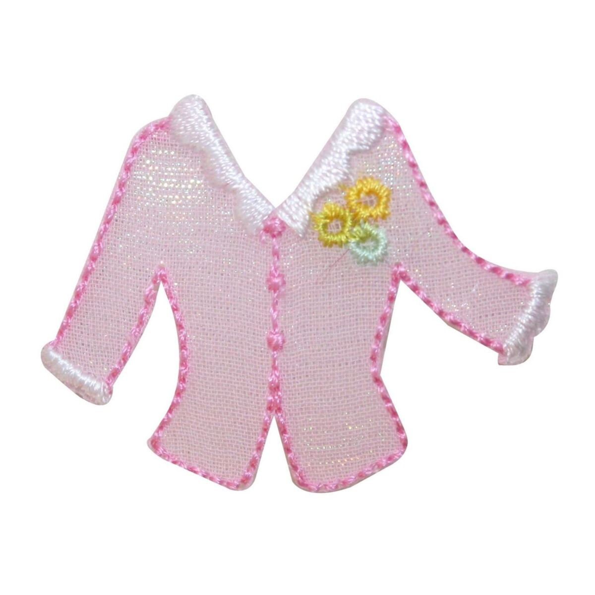 Id 7734 Rosa Bluse Button Up Patch Pullover Shirt Bestickt Applikation von YourPatchStore