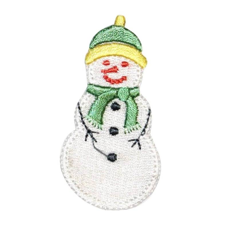 Id 8151B Happy Snowman Patch Weihnachten Winter Build Gestickte Applikation Aufnäher von YourPatchStore