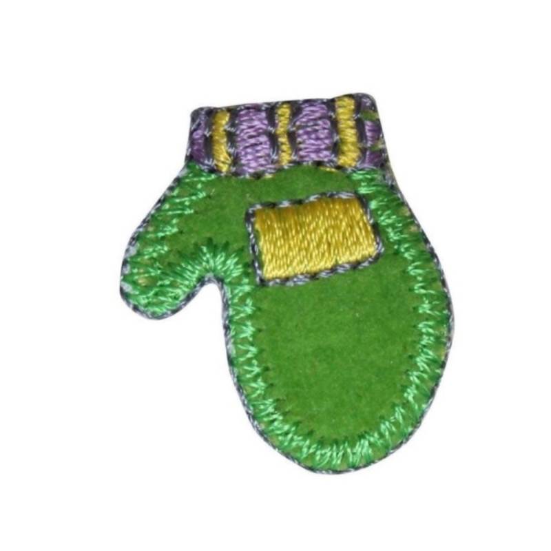 Id 8276B Filz Winter Handschuh Aufnäher Links Strick Bestickt Applikation Zum Aufbügeln von YourPatchStore