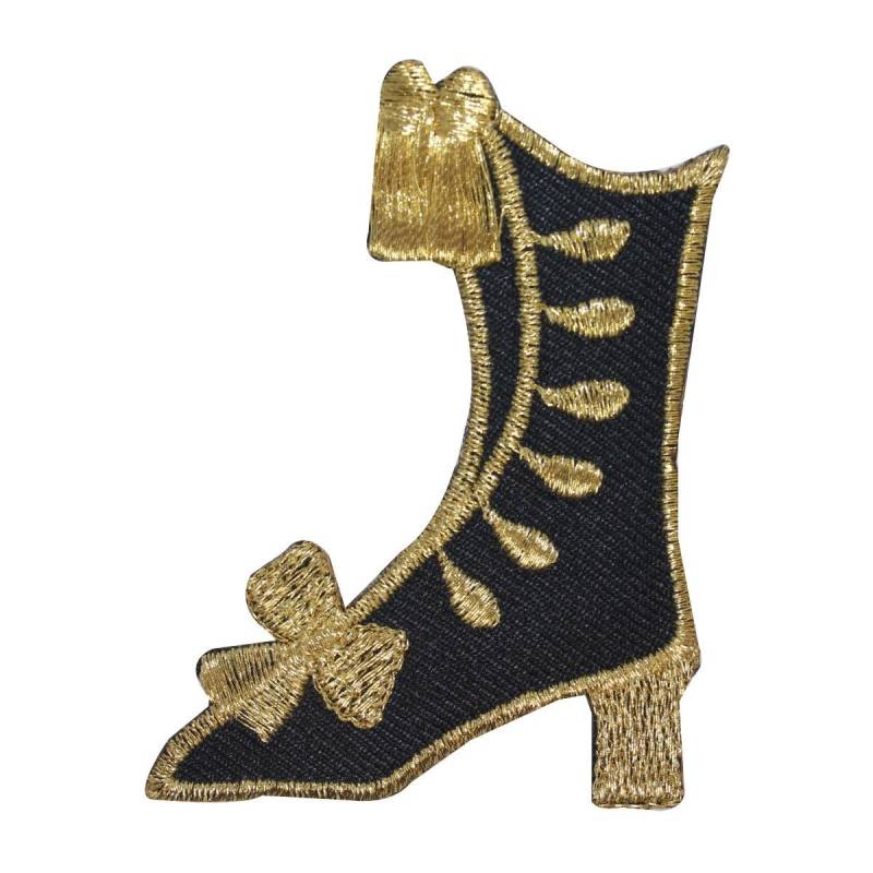 Id 8526 Gold Kleid Boot Flicken Ferse Fancy Fashion Gestickte Applikation von YourPatchStore
