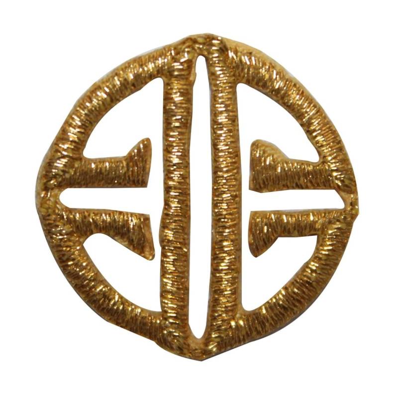 Id 8803 Rund Gold Symbol Patch Handwerk Design Emblem Gestickt Applikation Zum Aufbügeln von YourPatchStore