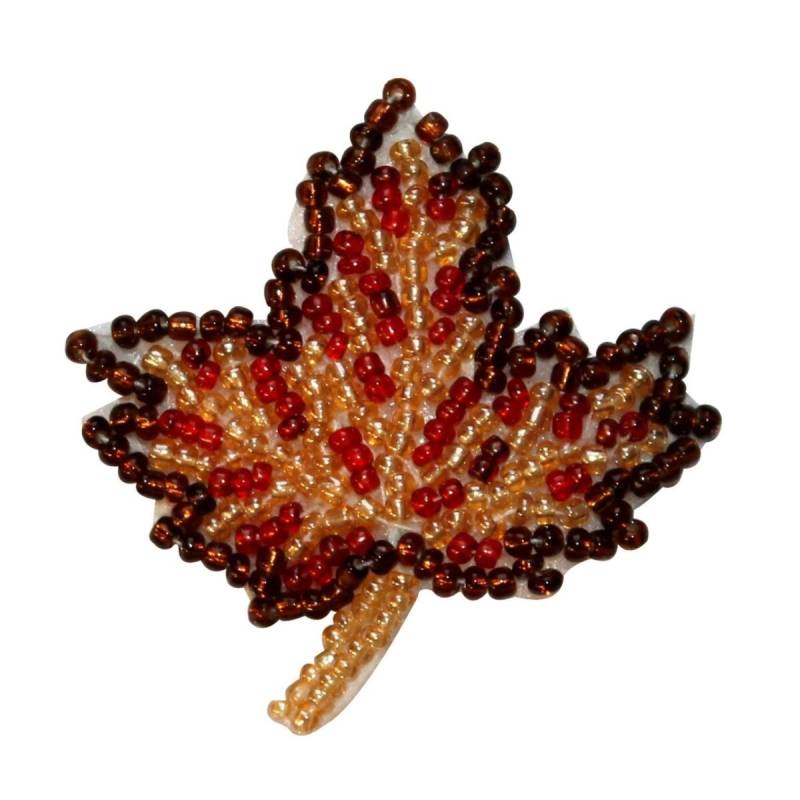 Id 8934 Herbst Ahorn Blatt Patch Tri Color Getrocknete Pflanze Perlen Aufbügler von YourPatchStore