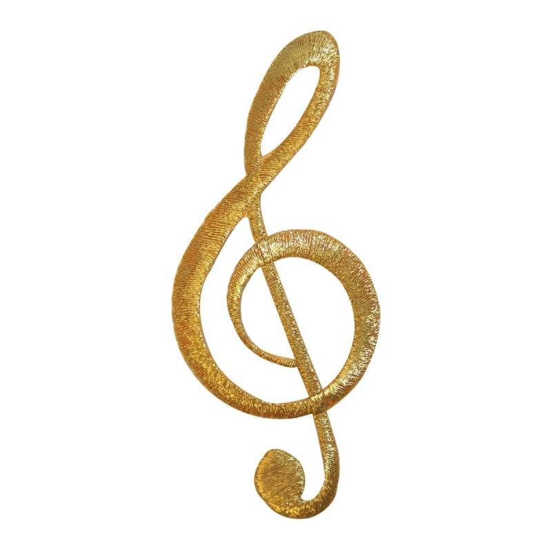 Id 9162 Violinschlüssel Aufnäher Note Musik Tonhöhe Symbol Gesticktes Aufbügler von YourPatchStore