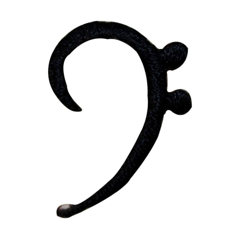 Id 9191 Lot Von 3 Bass F Clef Note Patch Musik Symbol Gesticktes Bügelbild von YourPatchStore