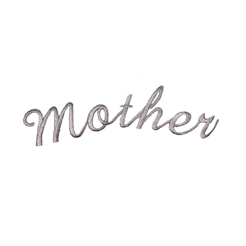 Id 9234 Mutter Schreibschrift Patch Grand Mom Name Gestickt Applikation Zum Aufbügeln von YourPatchStore