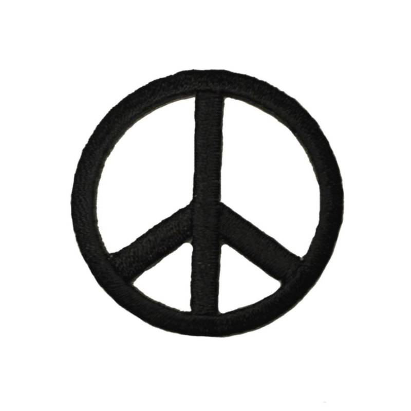 Kleiner Schwarzer Peace Zeichen Patch Die Cut Hippie Groovy Symbol Aufnäher von YourPatchStore