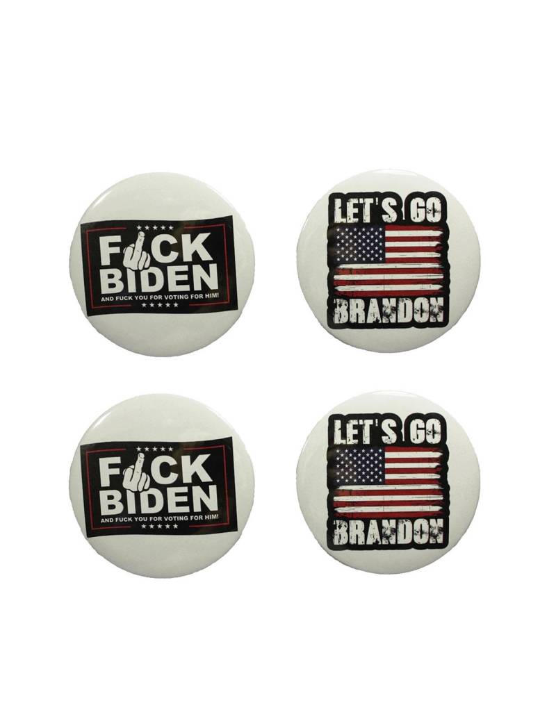 Set Mit 4 Let's Go Brandon Fjb Buttons Präsident Abstimmung Assorted Pin Abzeichen von YourPatchStore