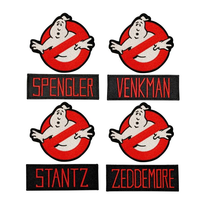 Set Mit 8 Ghostbusters Group Uniform Namensschilder & No Ghost Schilder Aufnäher Zum Aufbügeln von YourPatchStore