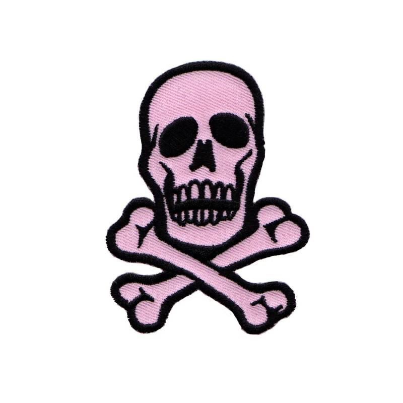 Totenkopf Crossbones Patch 2 3/4 "Schwarz Auf Pink Biker Gesticktes Aufbügeln Applikation Totenkopf Crossbones Patch 2 3/4 "Schwarz Auf Pink Biker Gesticktes Aufbügeln Applikation von YourPatchStore