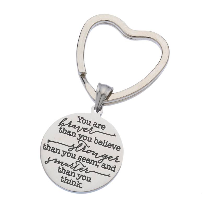 Du Bist Mutiger Als Du Glaubst, Stärker Smarter Denkst, Inspirierender Schlüsselanhänger von YourPerfectGiftShop