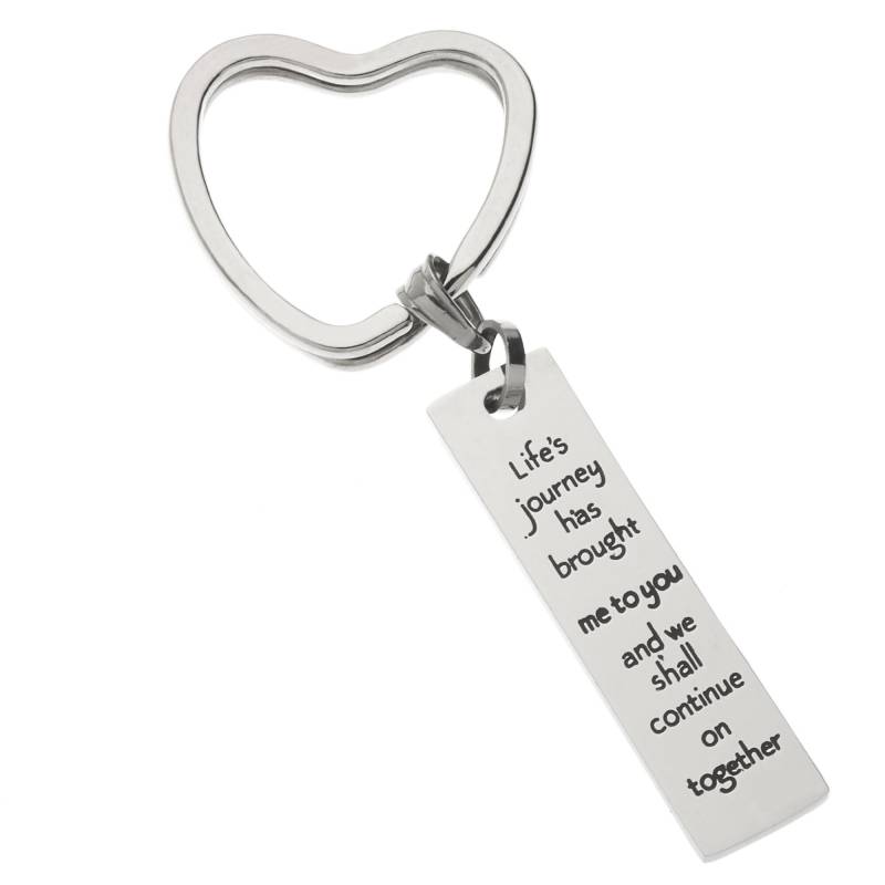 Pärchen Geschenke - Lebensreise Hat Mich Zu Dir Gebracht... Inspirierender Freundschafts-Schlüsselanhänger Für Sie Und Ihn von YourPerfectGiftShop