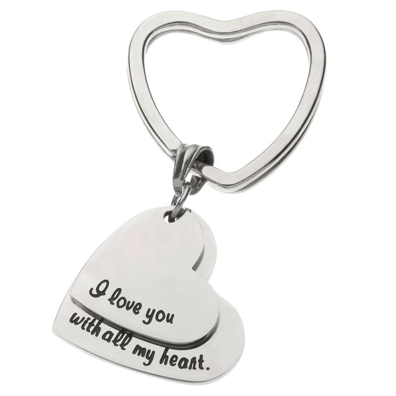 Schlüsselanhänger I Love You With All My Heart Inspirierende Freundschafti Ich Liebe Dich Geschenke Für Sie Und Ihn von YourPerfectGiftShop
