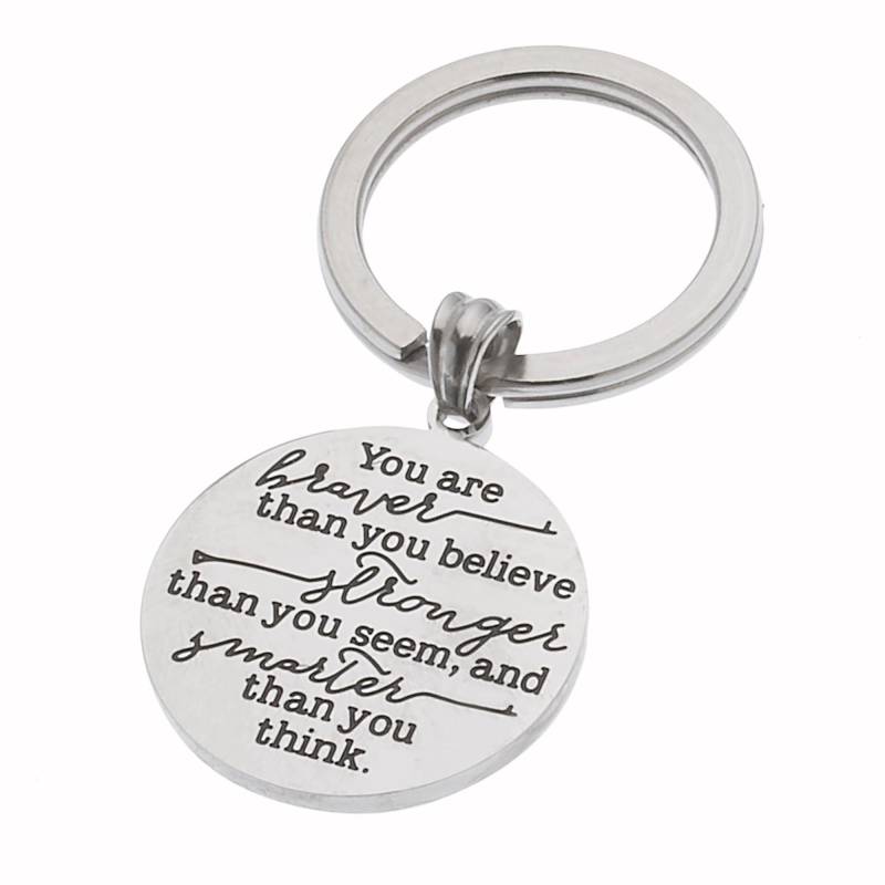 Sie Sind Mutiger Als Glauben, Stärker Scheinen, Smarter Denken, Inspirierender Schlüsselanhänger von YourPerfectGiftShop