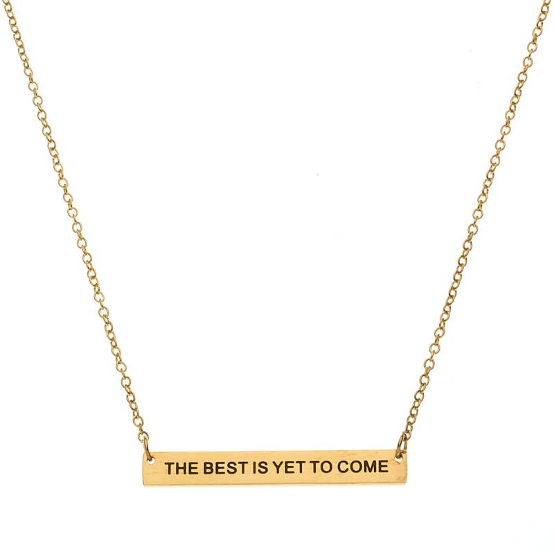 The Best Is Yet To Come Bar Anhänger Halskette 18" Kette Mit Verlängerung, Inspirierende Halskette, Geschenke Für Frauen von YourPerfectGiftShop