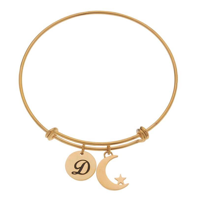 Vergoldetes, Expandierbares Armband Aus Draht, 5, 5 cm, Initial von YourPerfectGiftShop