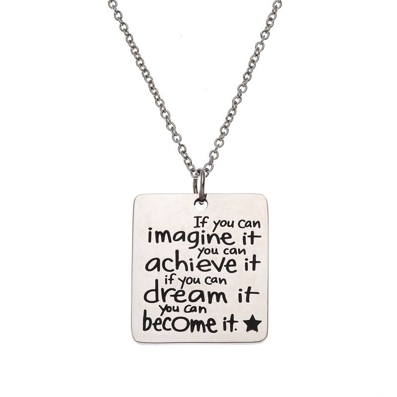 Wenn Sie Es Sich Vorstellen Können, Können Erreichen, Wenn Träumen Können.. Inspirierende Halskette, Geschenke Für Frauen von YourPerfectGiftShop