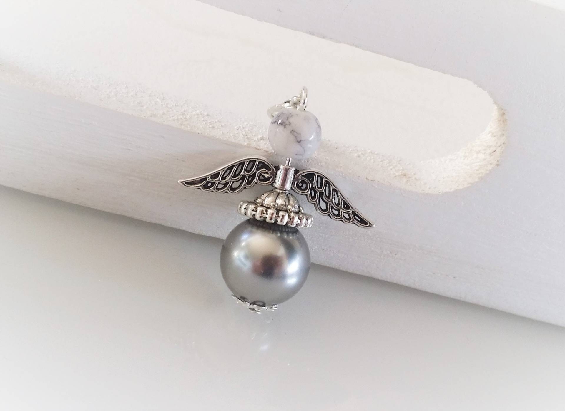 Ab 9, 90 Euro Engel - Anhänger | Grau Schutzengel von YourSweetDreamsDE