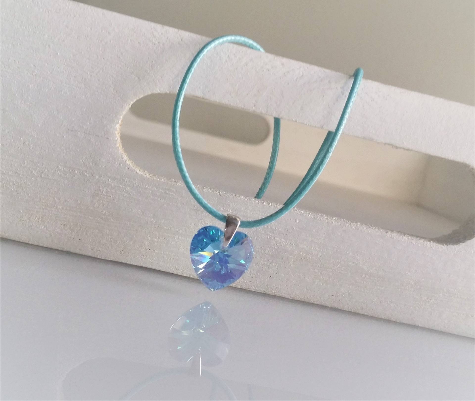 Kette // Herzkette Hellblau von YourSweetDreamsDE