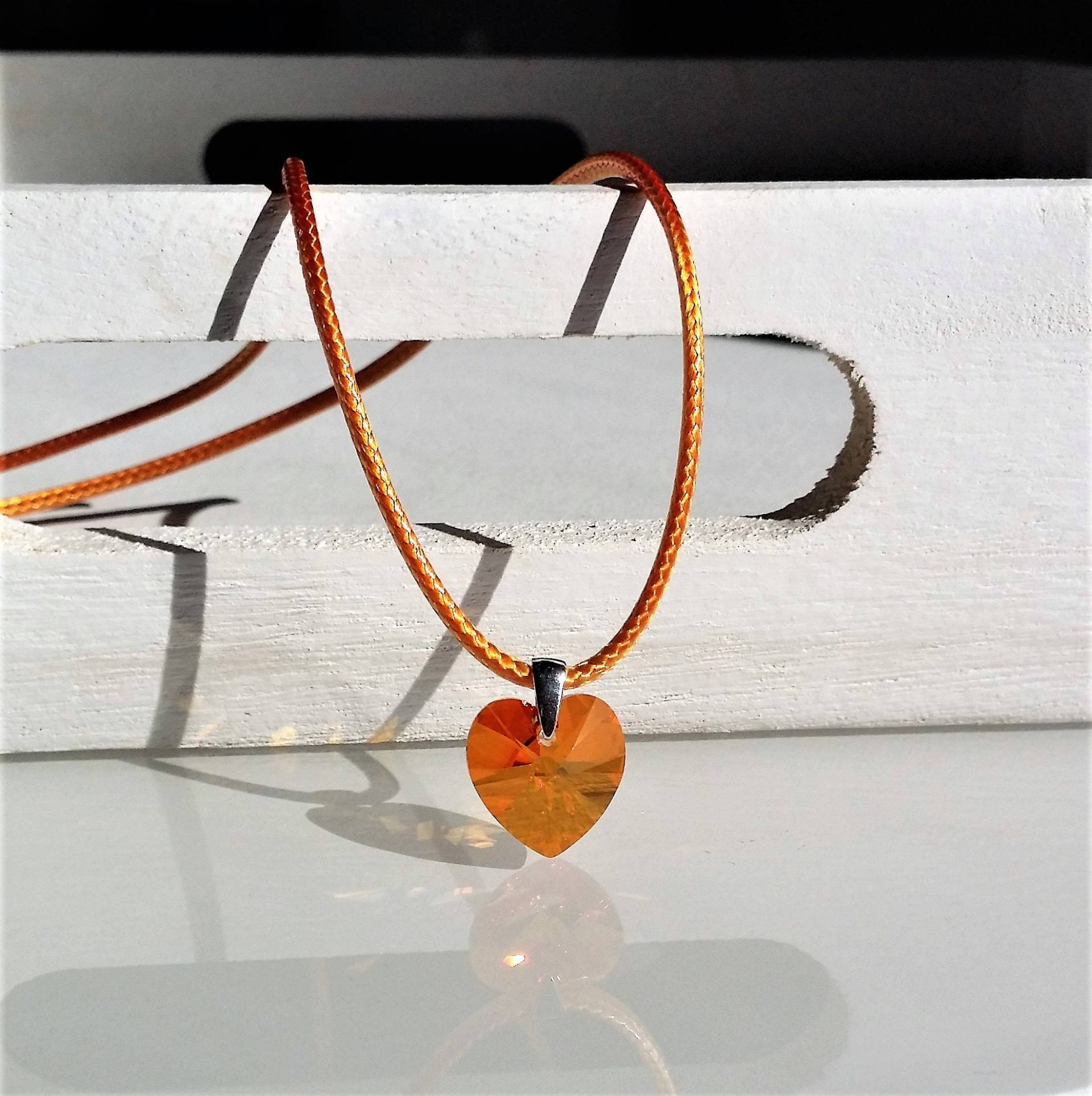 Kette // Herzkette Orange von YourSweetDreamsDE