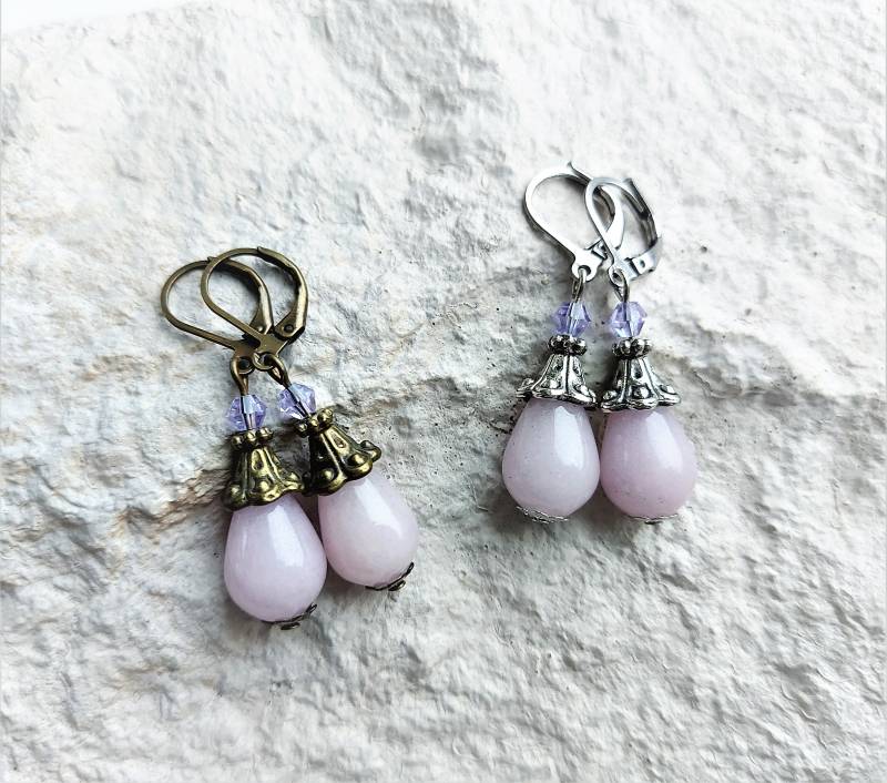 Ohrringe // Jade Tropfen | Rosa/Farbwahl Ohrringe // Jade Tropfen | Rosa/Farbwahl von YourSweetDreamsDE