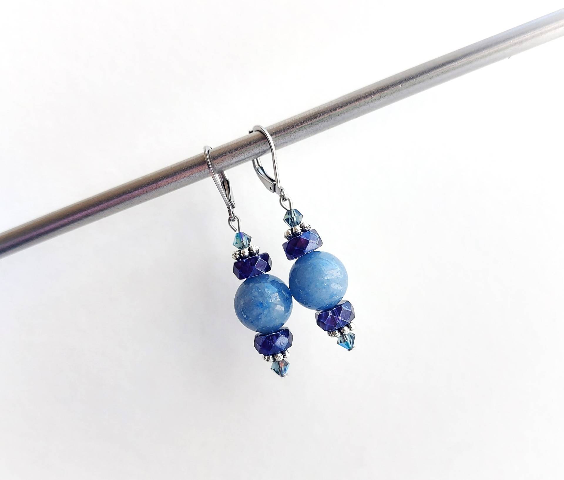 Ohrringe // Ohrhänger | Blau/Silberfarben von YourSweetDreamsDE