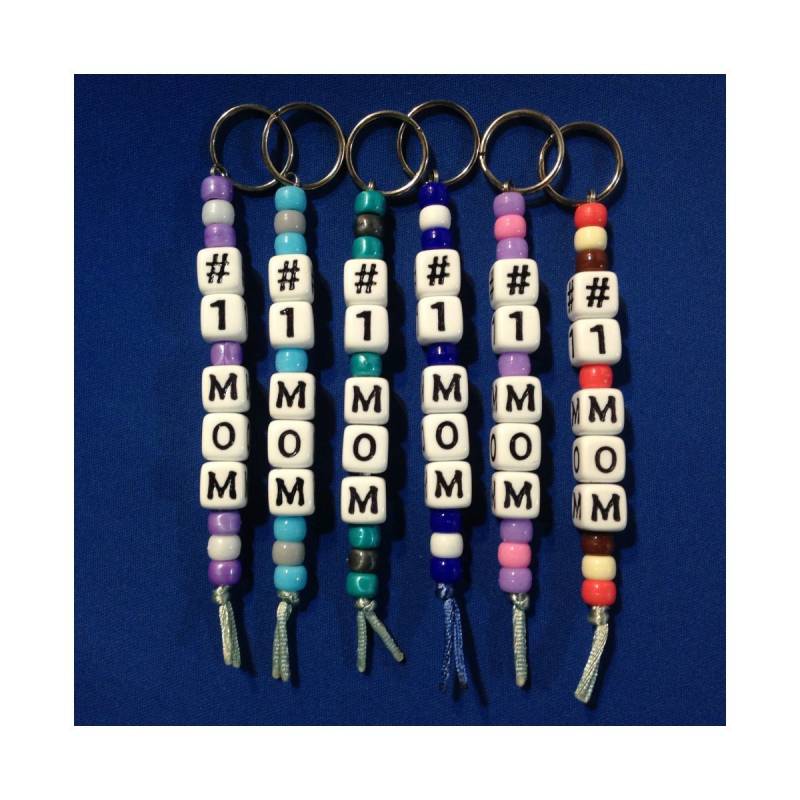 Benutzerdefinierte Schlüsselanhänger #1 Mom | Nummer Eins Mama von YourTeamColors