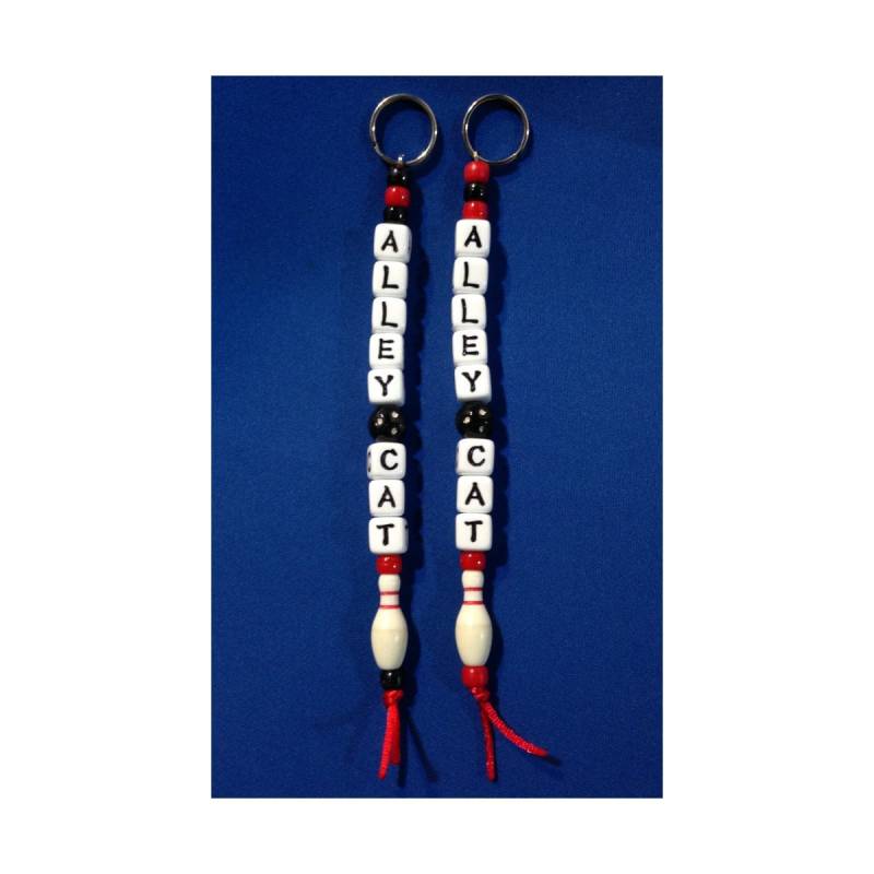 Benutzerdefinierte Schlüsselanhänger Alley Cat Bowling Spirit Team Schlüsselanhänger von YourTeamColors