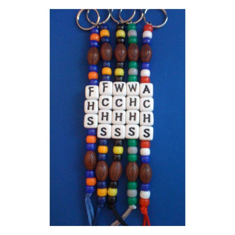 Benutzerdefinierte Schlüsselanhänger Fußball Schule Geist Team Sport Schlüsselanhänger Cheer Supporter von YourTeamColors