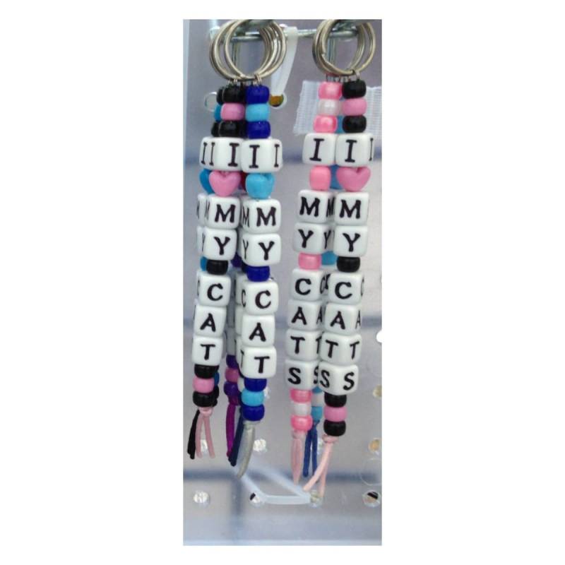 Benutzerdefinierte Schlüsselanhänger Ich Liebe Meine Katze Katzen Meinen Hund Ich Meine von YourTeamColors