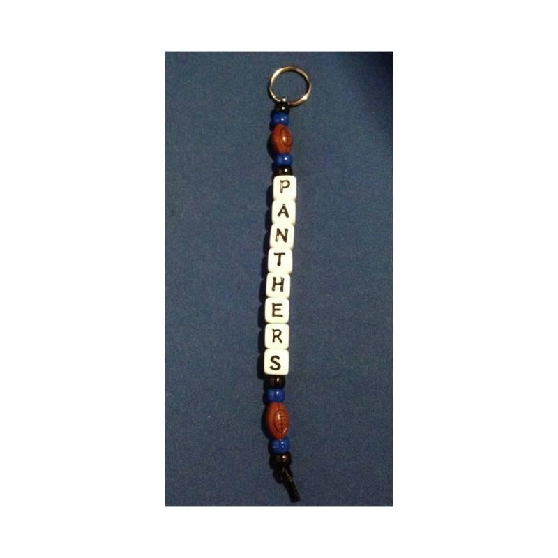 Carolina Panthers Fußball Schlüsselanhänger Benutzerdefinierte von YourTeamColors