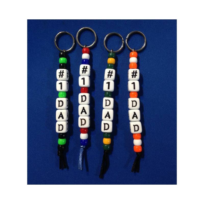 Personalisierter Schlüsselanhänger #1 Dad | Number One Dad von YourTeamColors