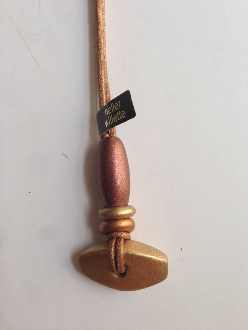 Heller Willette Leder/Holz Kette Heller Willette Leder/Holz Kette von YourTurnVintageStore