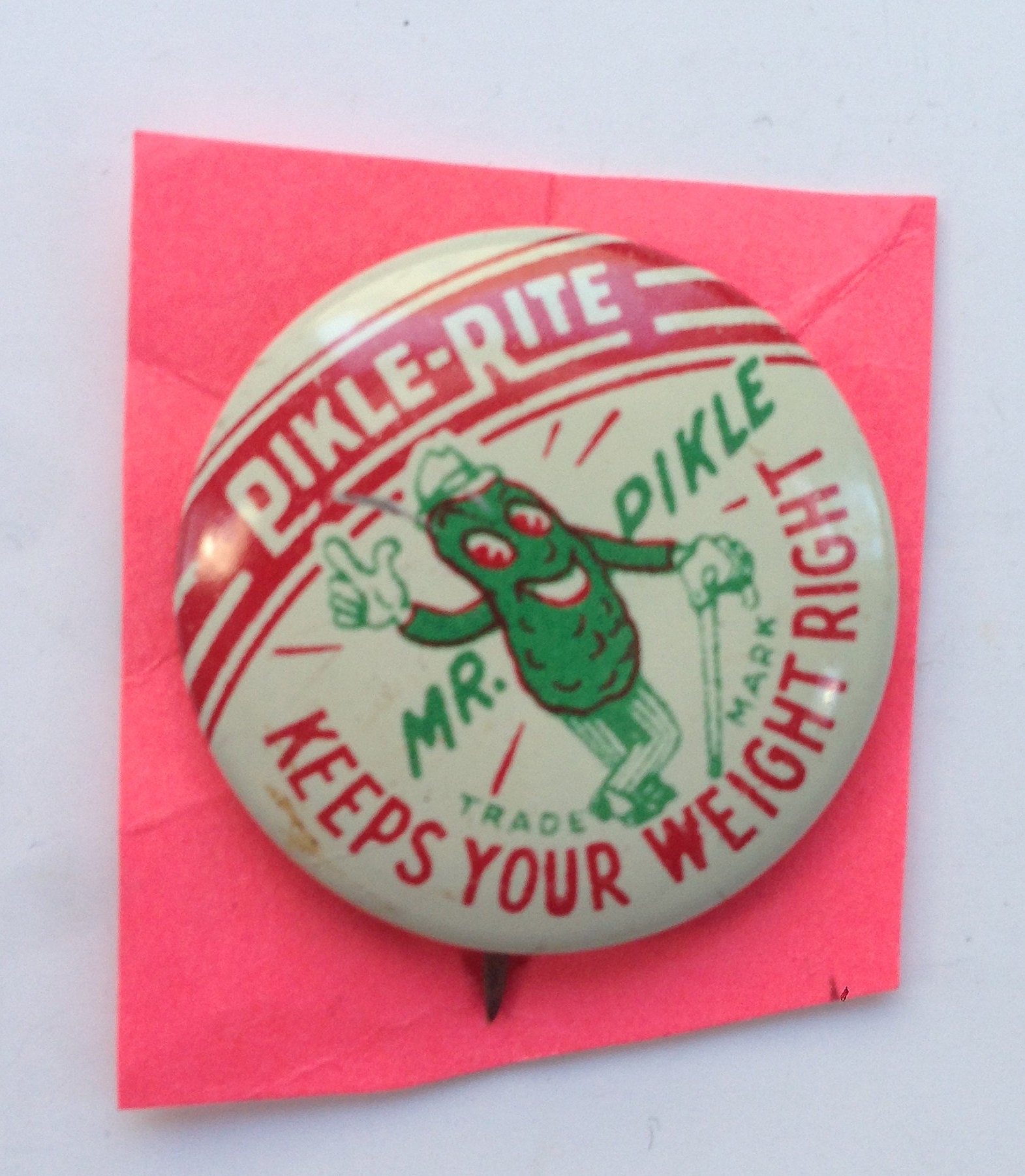 Pikle-Rite Herr Pikle Zinn Litho Pin von YourTurnVintageStore