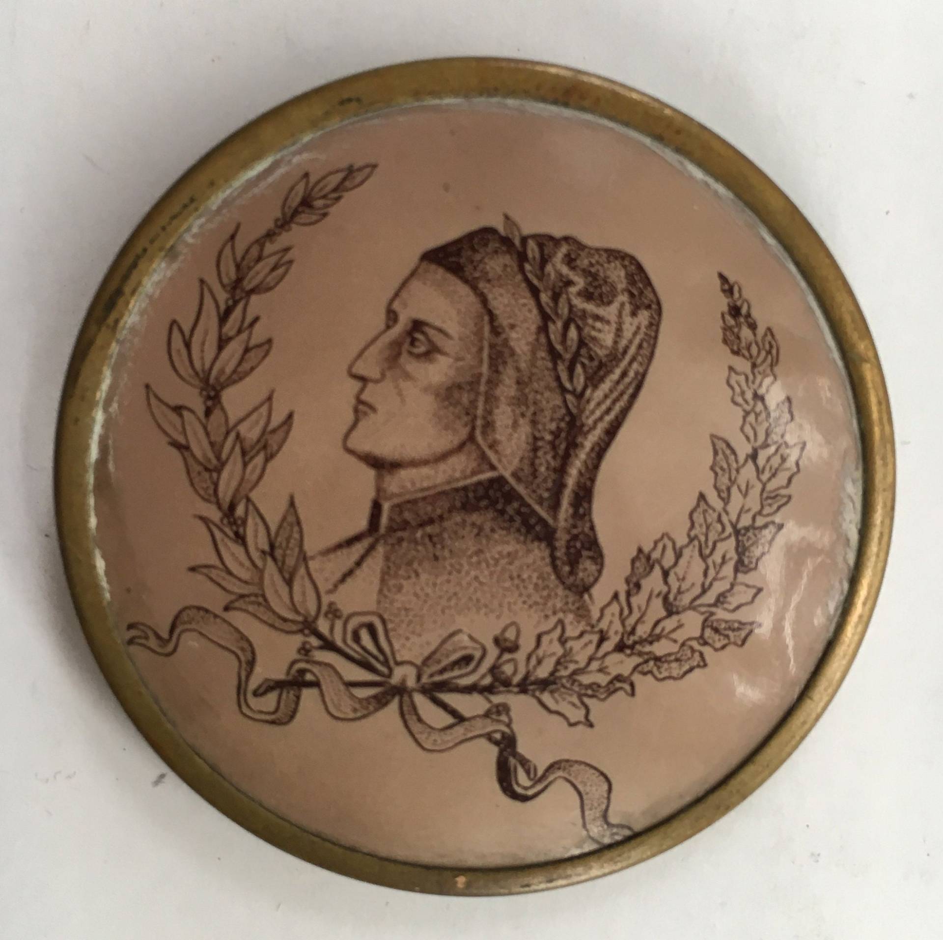 Poet Dante Alter Pin Back Button von YourTurnVintageStore