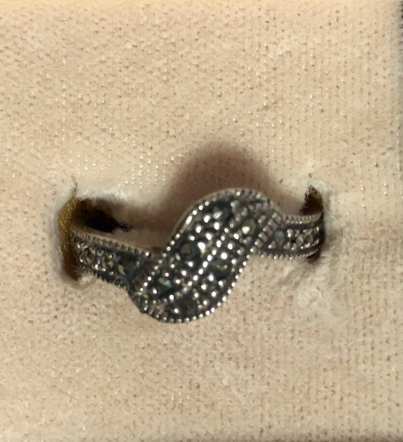 Ring Aus Silber 925 Und Markasit Gr. 8, 5 Ring Aus Silber 925 Und Markasit Gr. 8, 5 von YourTurnVintageStore
