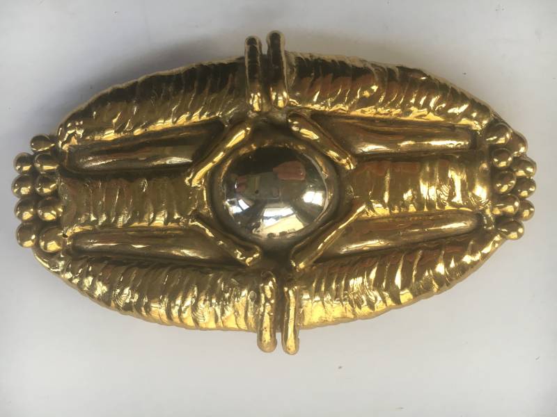 Silber Und Gold Modern Design Kunstvolle Gürtelschnalle von YourTurnVintageStore