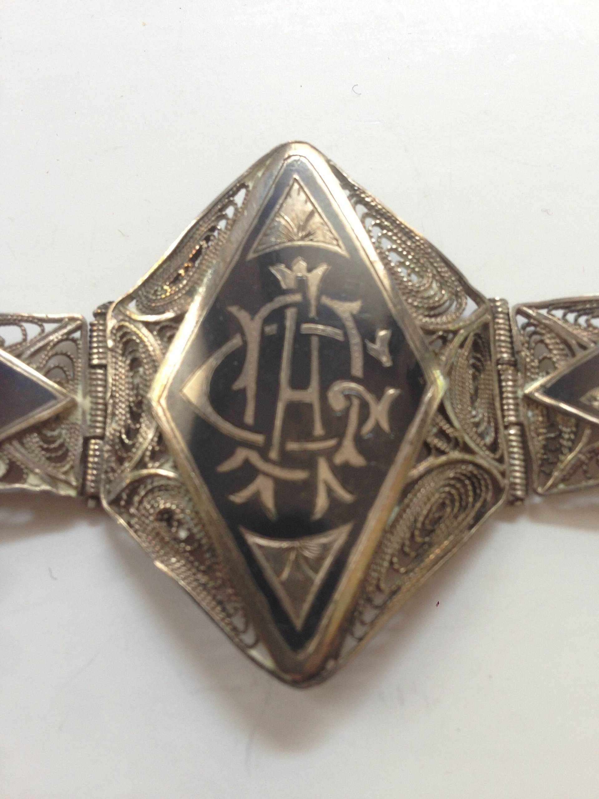 Silberne Neillo Filigran Armband Schiff Motiv von YourTurnVintageStore