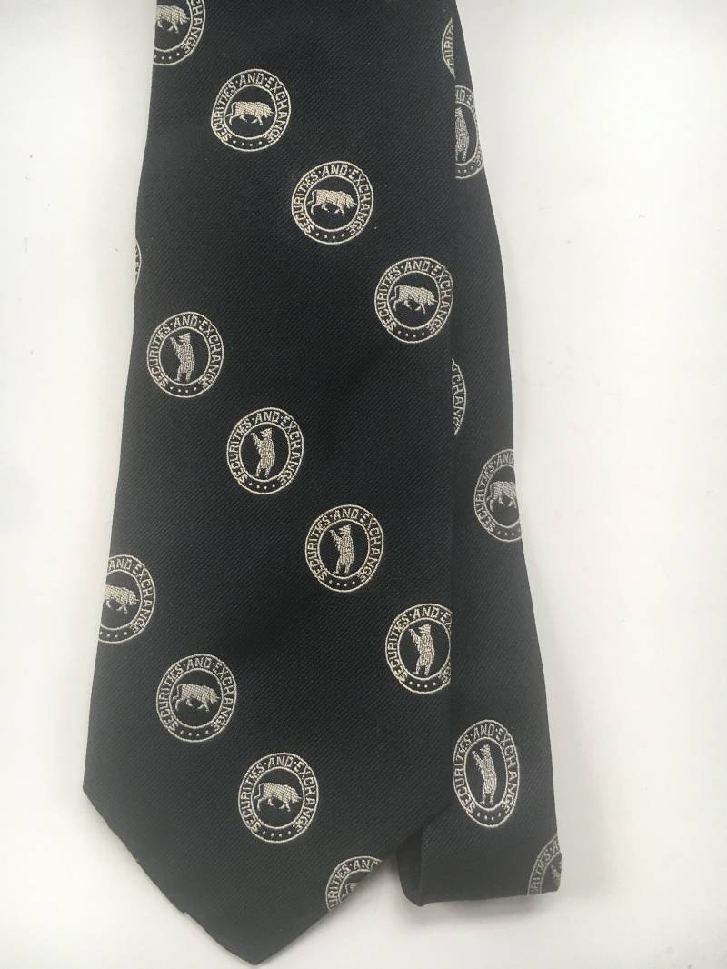 Silk Bulls & Bears Börsenkrawatte von YourTurnVintageStore