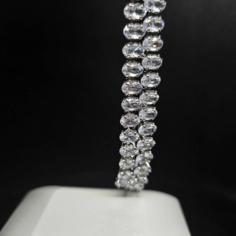 Doppel Layered Tennis Armband Glänzend Diamant Geschenk Für Sie Ihn Valentinstag Verlobte Hochzeit Schmuck von YourUniverseOFFICIAL