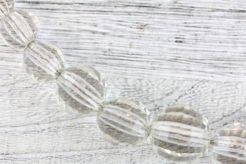 Art-Deco-sterling Silber 925 Verschluss Kristallperlen-Halskette 15 "Abgestuftes Facettiertes Feinstes Design von YourVintageStyle