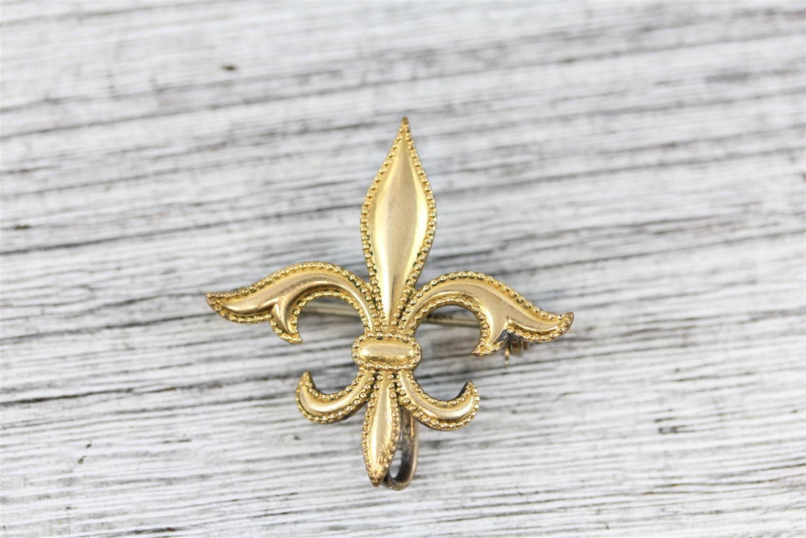 Victorian Gold Filled Brosche Fleur De Lis Anhänger Uhrenbügel Hübsches von YourVintageStyle