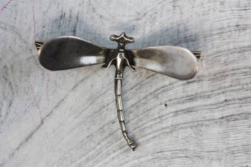 Vintage Mexiko Sterling Silber 925 Libelle Brosche Pin Figural Finest Luxus Big von YourVintageStyle