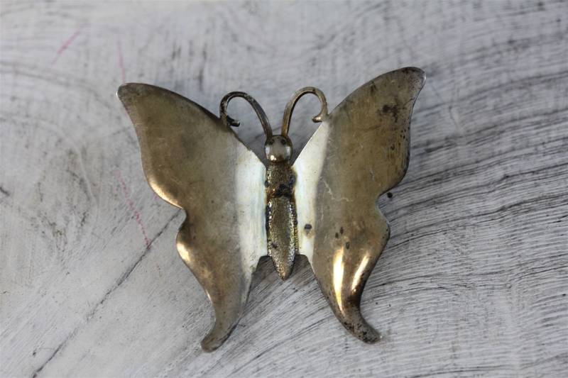 Vintage Sterling Silber 925 Schmetterling Brosche Pin Figural Anhänger Finest von YourVintageStyle