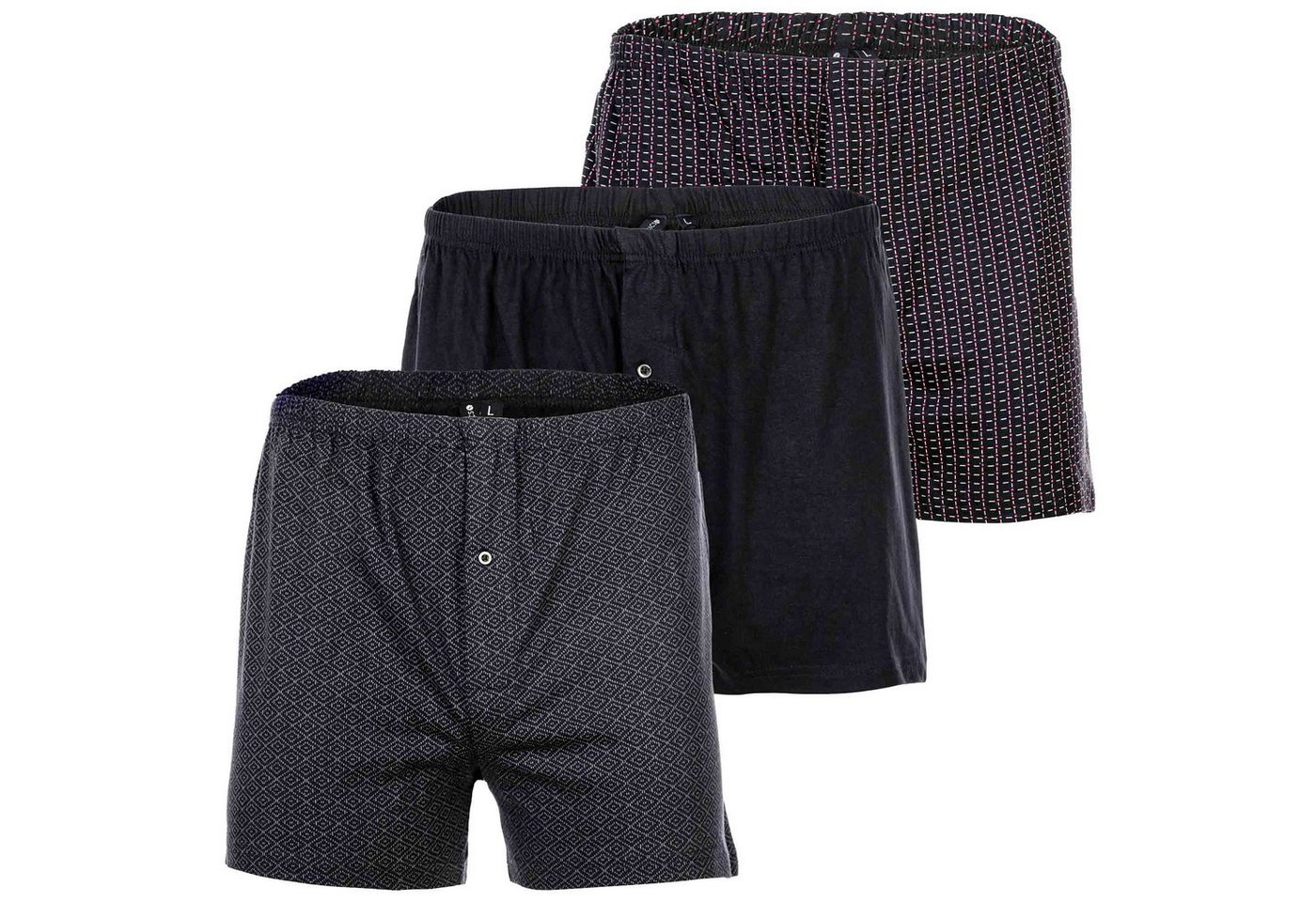 Yourbasics Boxer Herren Jersey-Boxershorts, 3er Pack - Cotton von Yourbasics