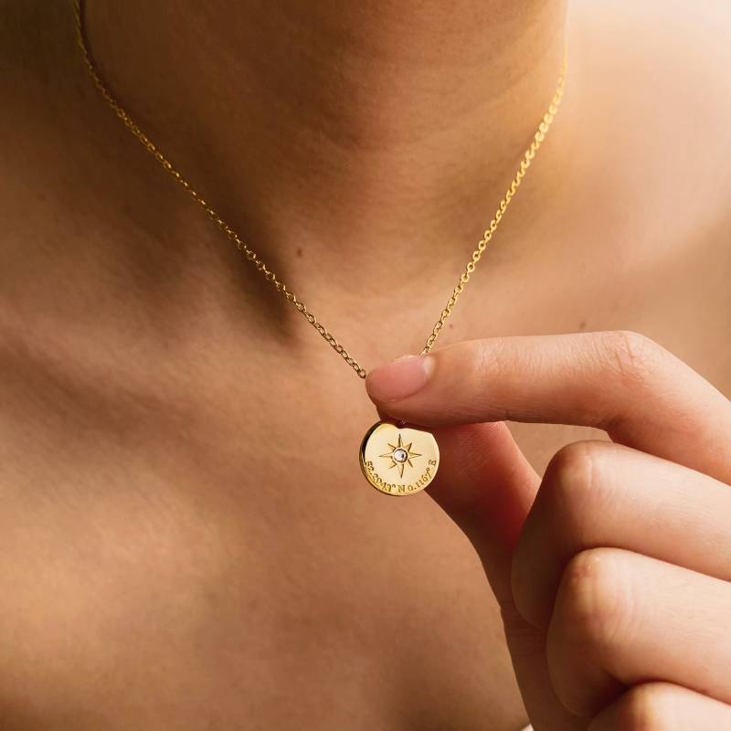 Individuelle Halskette Mit Koordinaten Ferngeschenk Gps Umzug Geschenk Breitengrad Längengrad Personalisierte von Yourluckgifts