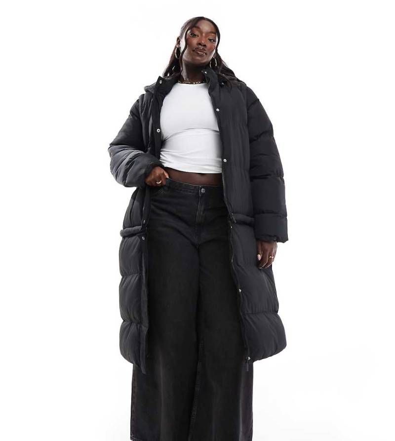 Yours - Wattierte 5-in-1-Jacke in Schwarz von Yours