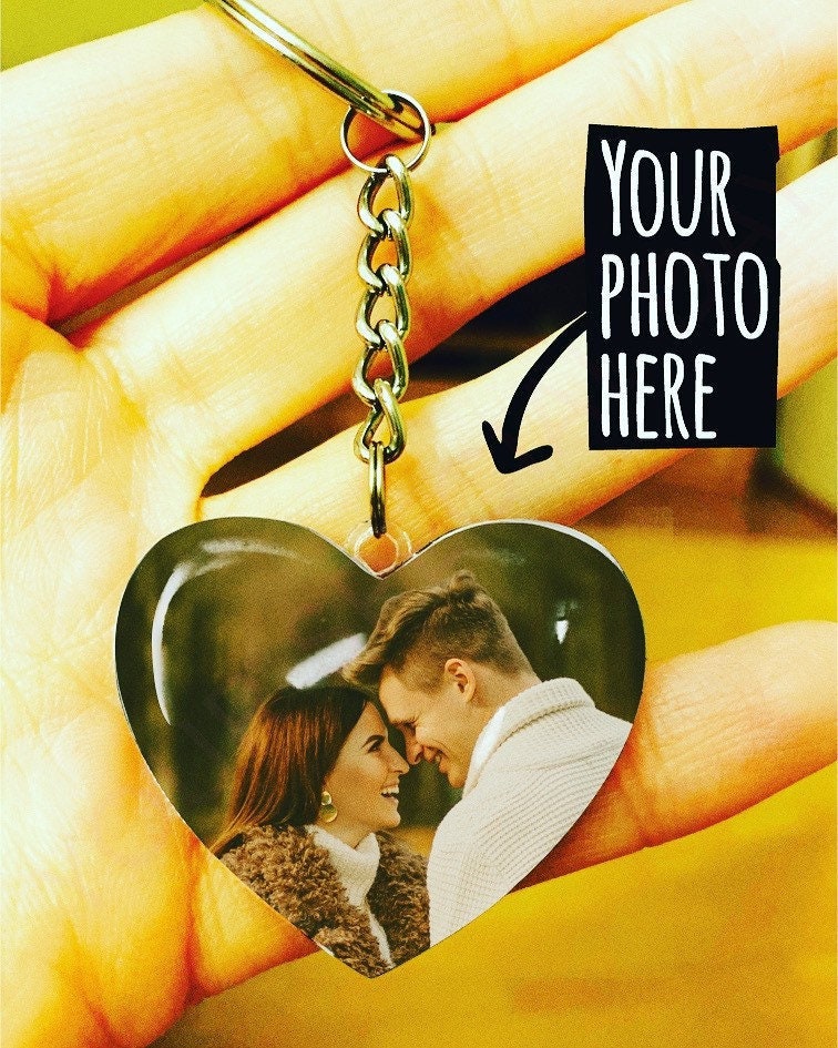 Schlüsselanhänger Personalisiertes Foto Personalisierter Valentinstag Geschenk Jahrestag Bild Schlüsselbund Schlüsselring von YourspecialdayGoods