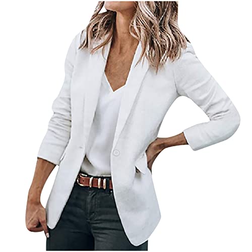 Blazer Damen Elegant Sportlich Longblazer Kostüme Leichter Sommerblazer Jersey Blazer Anzug Jacke Trenchcoat Sweatblazer Festlich Blazerjacke Slim Fit Büro Jacke Mantel Offen Cardigan Revers Outfit von Yourumao