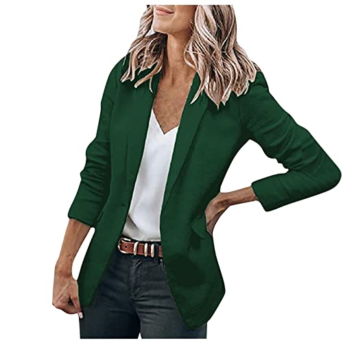 Blazer Damen Elegant Sportlich Longblazer Kostüme Leichter Sommerblazer Jersey Blazer Anzug Jacke Trenchcoat Sweatblazer Festlich Blazerjacke Slim Fit Büro Jacke Mantel Offen Cardigan Revers Outfit von Yourumao